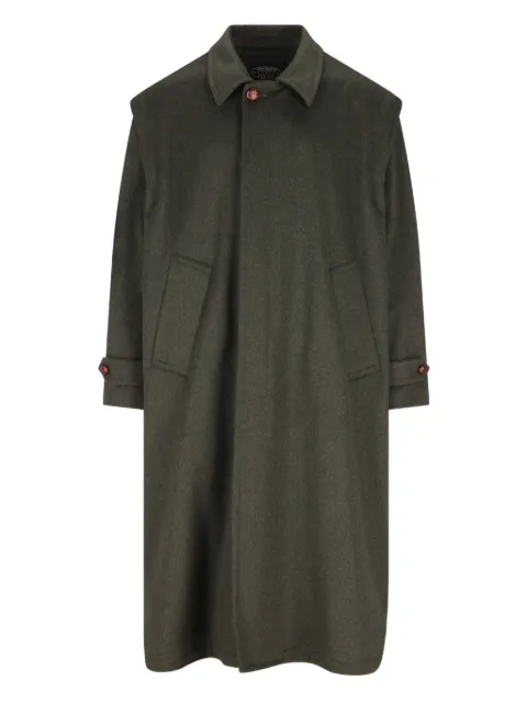 Cini single-breasted wool coat Green C410CSUB0373033