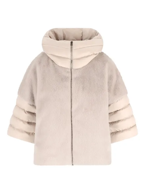 Herno quilted-panel faux-fur jacket Neutrals PI002132D12170Z1985