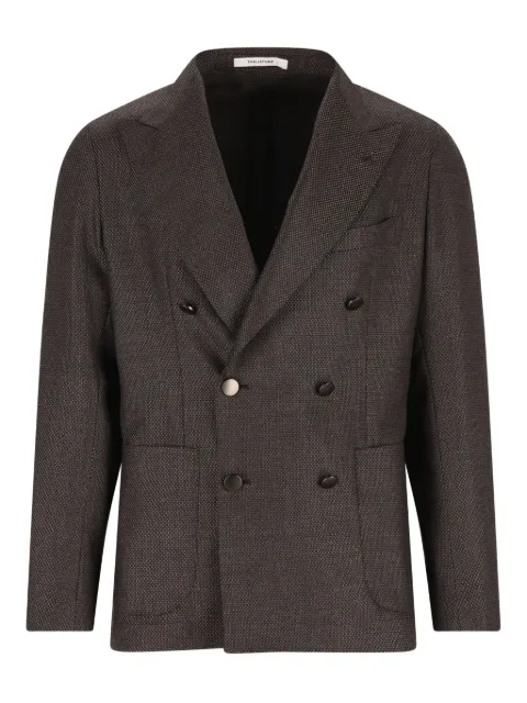Tagliatore double-breasted patch-pocket blazer Brown 1SMC20KAI060109M31921348