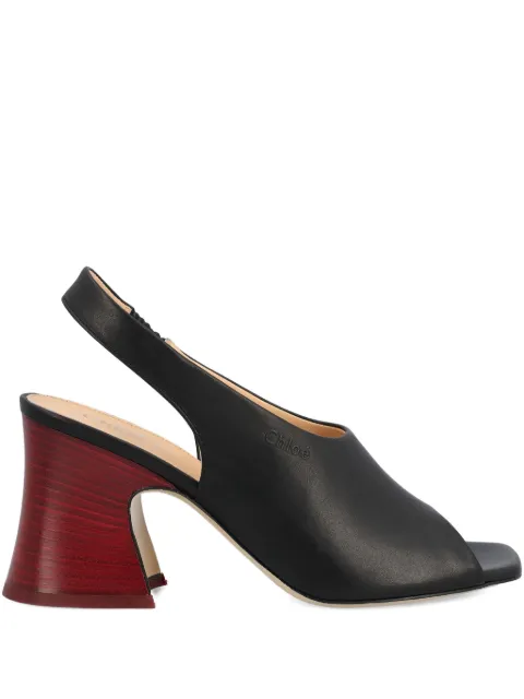 Chloé square-toe sandals Black CHC25A11GLT