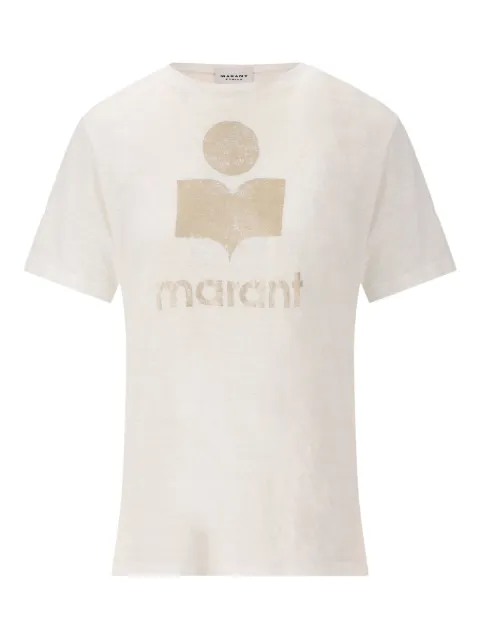 MARANT ÉTOILE Zewel logo-print T-shirt Neutrals TS0001FBA1N10E