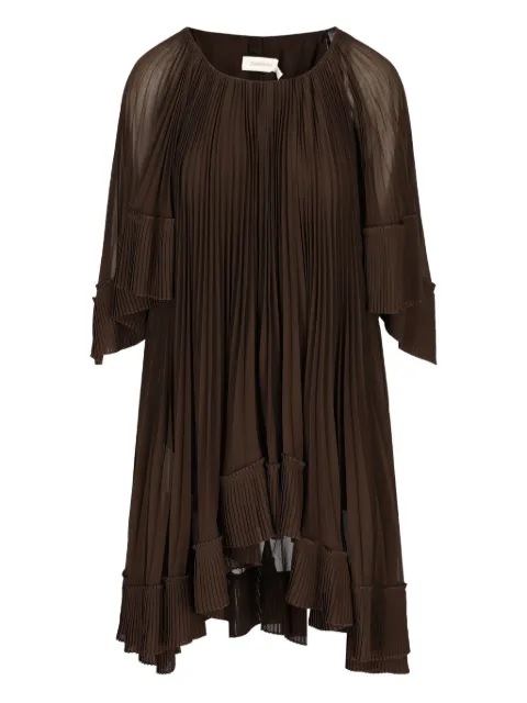 ZIMMERMANN pleated cape mini dress Green 3270DS251CHO