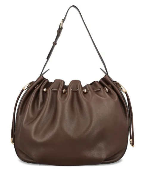 ZIMMERMANN Halcyon drawstring leather bucket bag Brown 3011XS25A1CFE