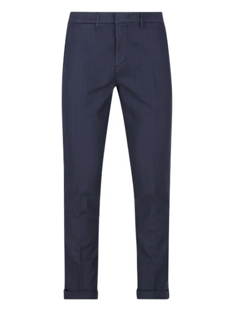 Fay herringbone-pattern trousers Blue NTM8650187