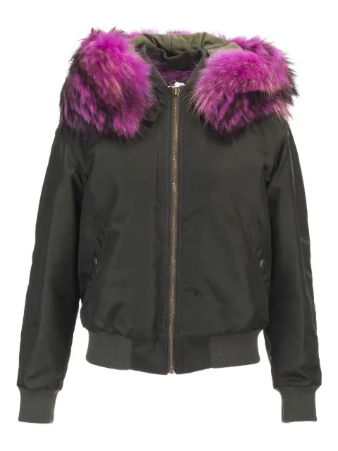 Mr & Mrs Italy faux fur-trim jacket Green BB134XNYPCR3382