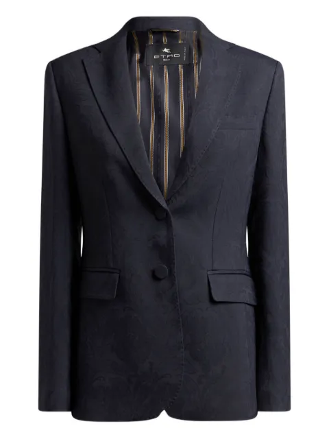 ETRO paisley-pattern cady blazer Blue WRCA003499TJD89