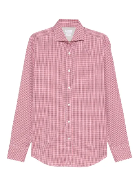 Brunello Cucinelli gingham shirt Red MY6461718C037