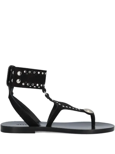 ISABEL MARANT Edil studded leather sandals Black SD0239FAC2B01S