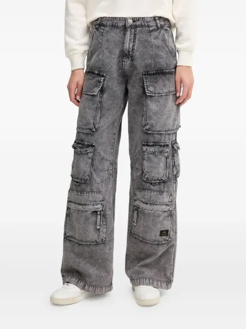 Alpha Industries cargo-pocket cotton jeans Grey 148022