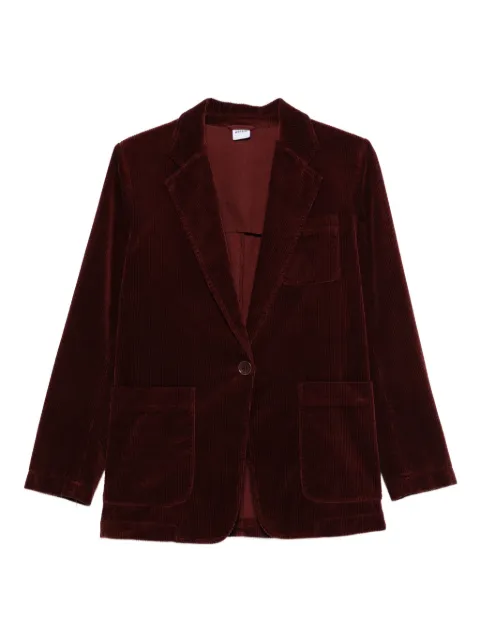 ASPESI corduroy single-breasted blazer Red G0945E792FL