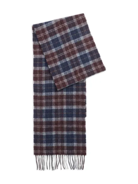 Barbour tartan-fringed scarf Blue USC0001TN38