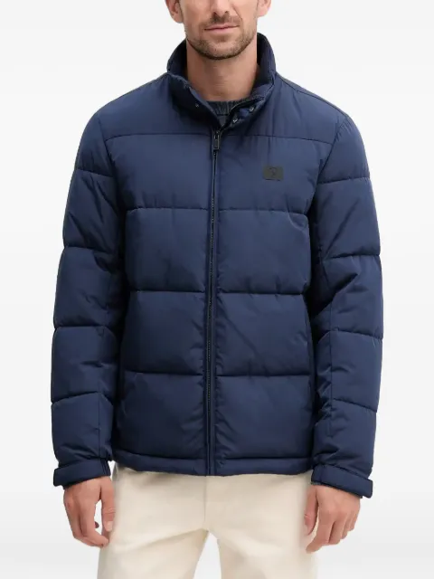 Trussardi padded logo-patch jacket Blue F007M000012N