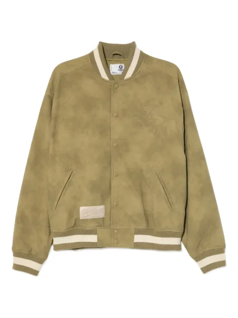 AAPE BY *A BATHING APE® logo-embroidered bomber jacket Green ALJ7753XXP