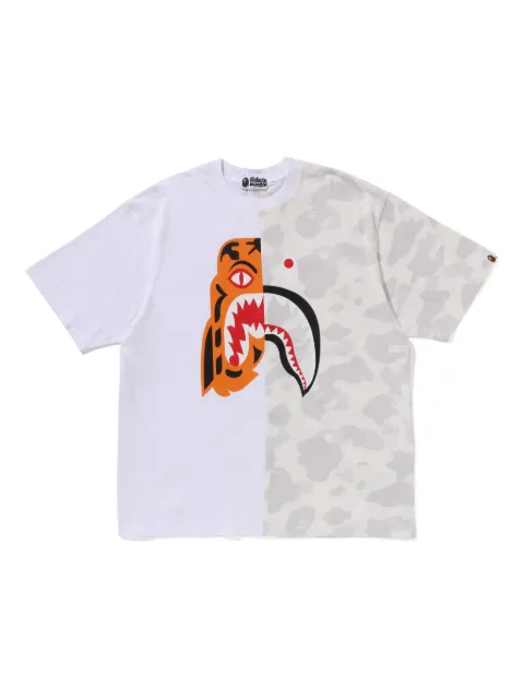 A BATHING APE® City Camo Tiger Shark T-shirt White 0ZXTEM301091P