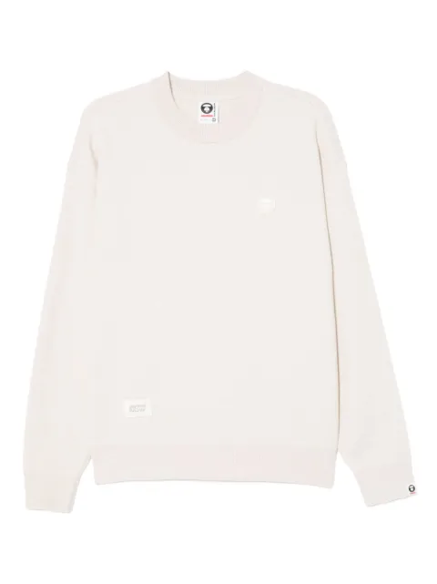 AAPE BY *A BATHING APE® logo-patched sweatshirt Neutrals AKNC361XXP