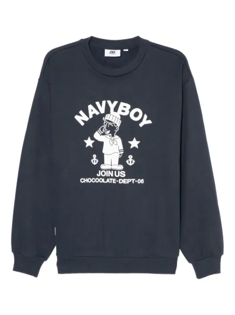 CHOCOOLATE logo-printed sweatshirt Blue B1XSWM00239X