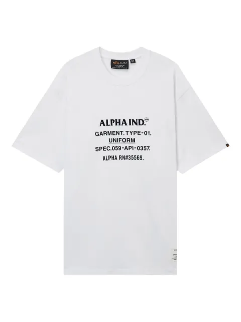 Alpha Industries logo-print T-shirt White AITE0030