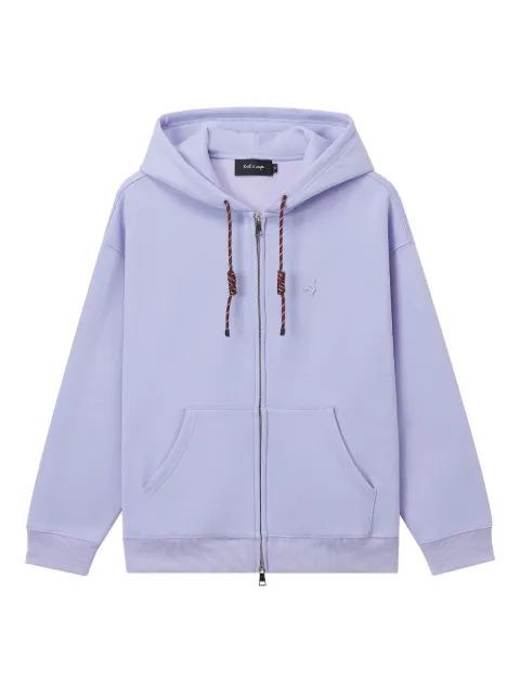 tout a coup drawstring-detail zip-up hoodie Purple S502AF5
