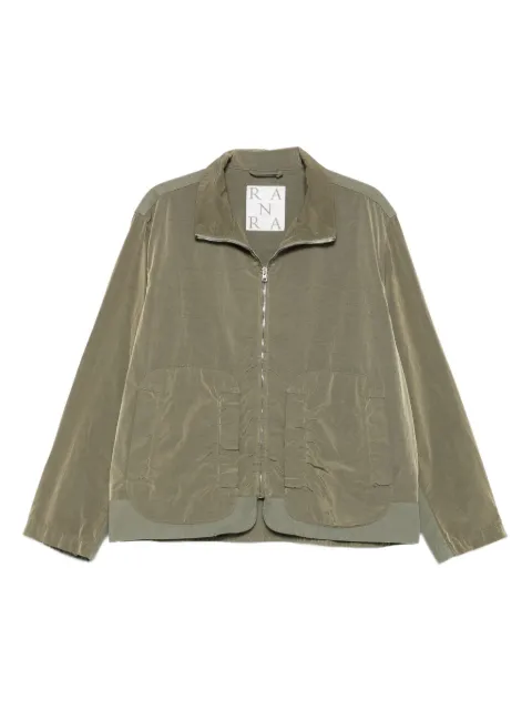 RANRA zip-front patch-pocket jacket Green AMFW25OW01581