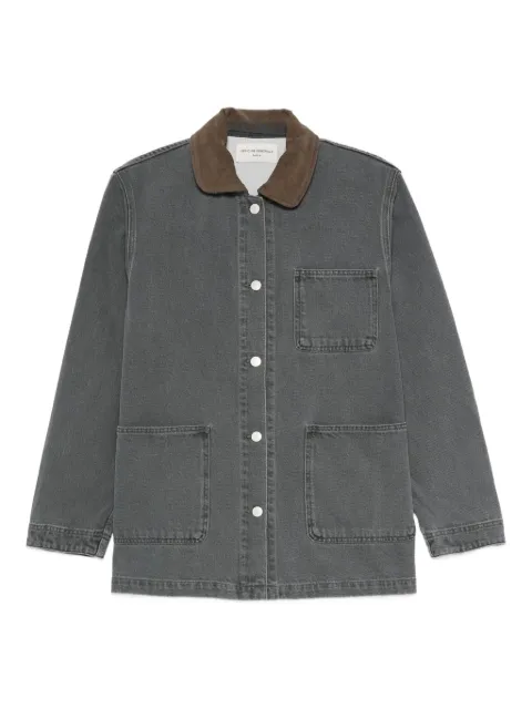 Officine Generale corduroy-collar denim jacket Grey W25WOTW601