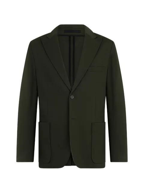 Paolo Pecora notch-lapel single-breasted blazer Green L0214701