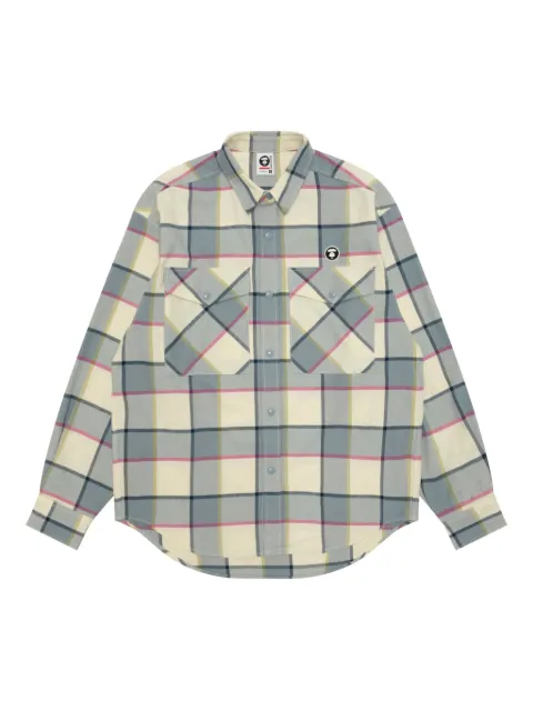 AAPE BY *A BATHING APE® checked shirt Yellow AST8543XXP