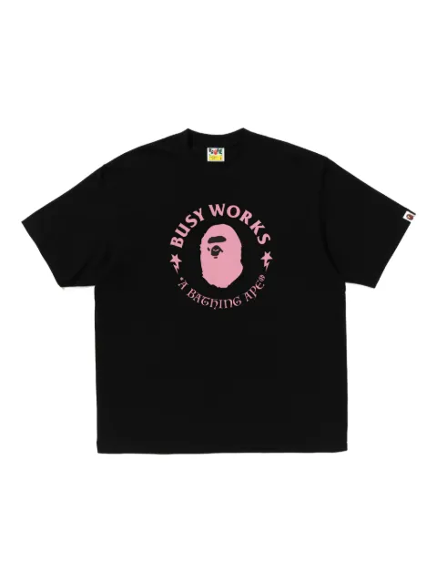 A BATHING APE® Busy Works ape head T-shirt Black 0ZXTEM331101P
