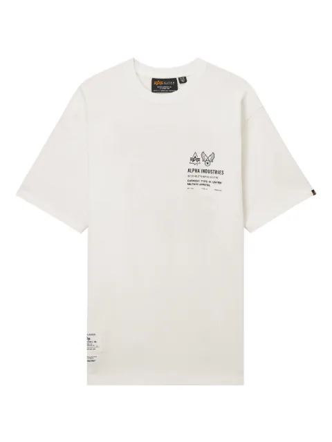 Alpha Industries logo-print graphic T-shirt White A5XTEM000044OI