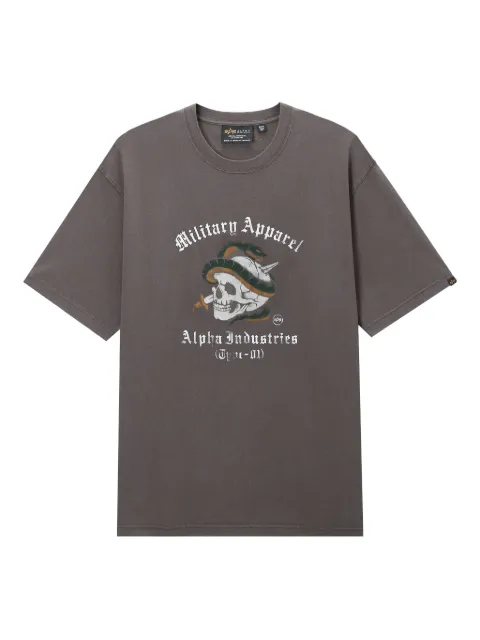 Alpha Industries skull graphic T-shirt Grey A5XTEM000040O