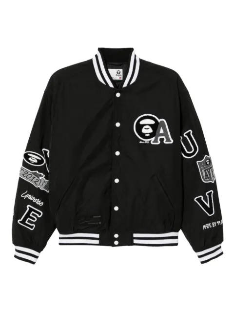 AAPE BY *A BATHING APE® logo-embroidered jacket Black AJK7742XXP