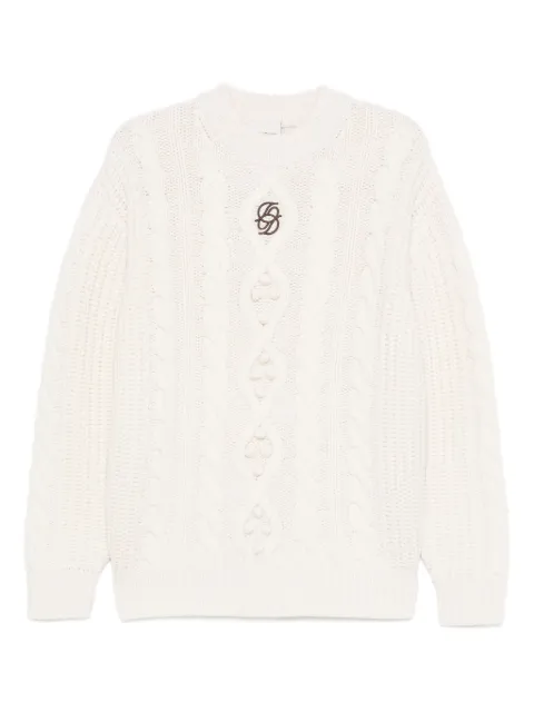 Drôle De Monsieur cable-knit jumper White IPO183WO018OW