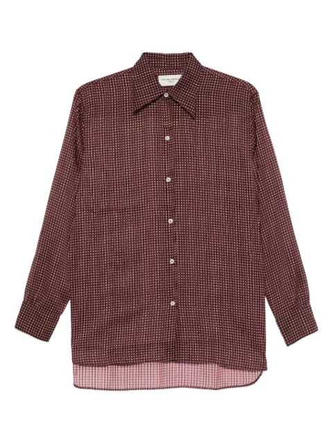 Officine Generale geometric-print shirt Red W25WSHI009