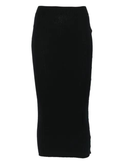 Courrèges ribbed midi skirt Black 325MJU299FI0049
