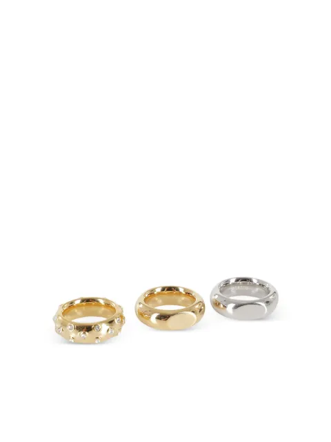 Rabanne polished-finish rings (set of three) Gold 25HBB0460MET807097