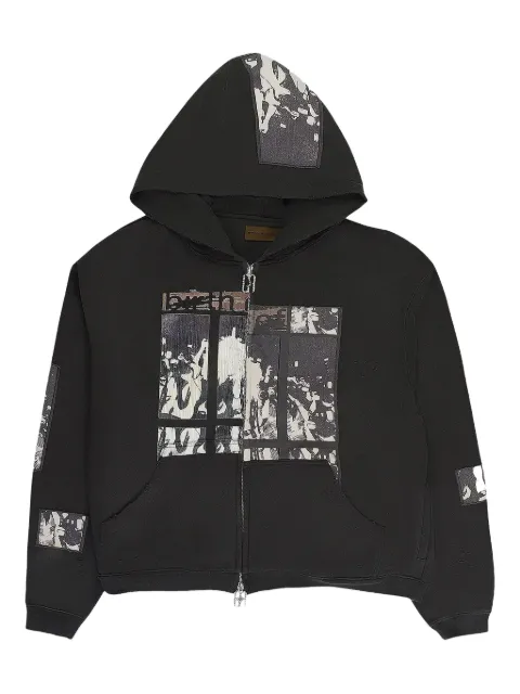 BIRTH OF ROYAL CHILD Flash Light graphic-print zip-up hoodie Black BC25SSHA10