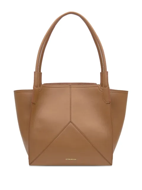 Victoria Beckham Victoria panelled leather shoulder bag Neutrals B325AAC006915A
