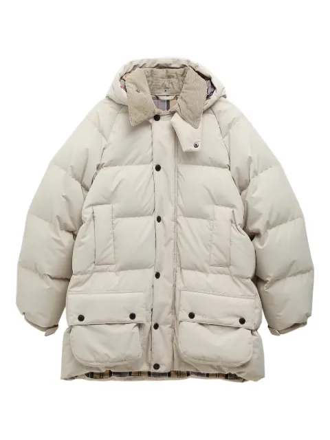 Barbour Beaufort quilted corduroy-collar jacket Neutrals MQU1798ST31