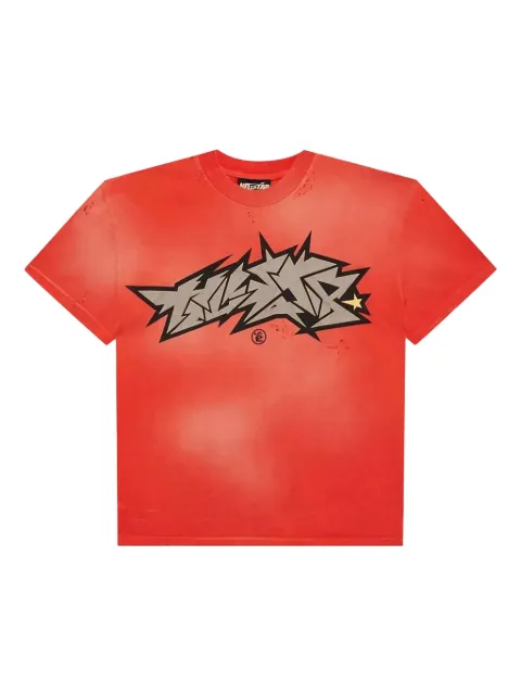HELLSTAR Crack-print graphic T-shirt Red HSR043