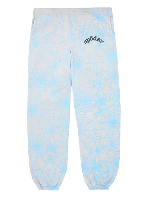 SP5DER spiderweb-print sweatpants Grey SP5DER178