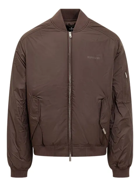 Represent Smart zip-fastening bomber jacket Brown MLM100125