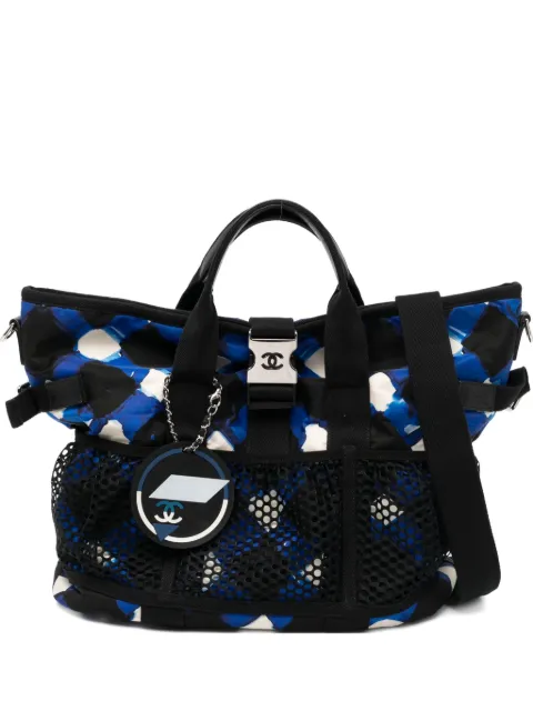 CHANEL Pre-Owned 2016-2017 Airline two-way tote bag Blue CHANELAIRLINETWOWAYTOTE
