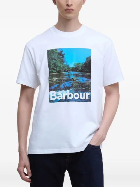 Barbour landscape-print T-shirt White MTS1491WH11