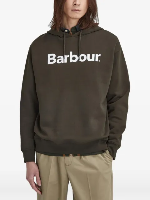 Barbour logo-print hoodie Green MOL0638GN13