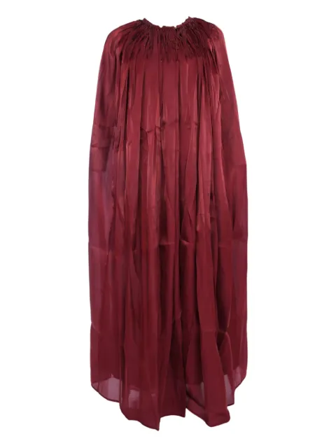 Baruni Samarah pleated maxi dress (set of two) Red FW2522MR