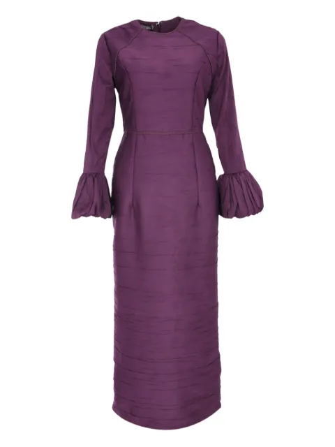 Baruni Talia ruffle-cuffs maxi dress Purple FW2512AU