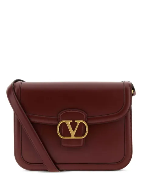 Valentino Garavani V-logo Signature leather shoulder bag Red WB0R15UHF