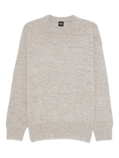 BOSS speckled wool sweater Neutrals 50550001