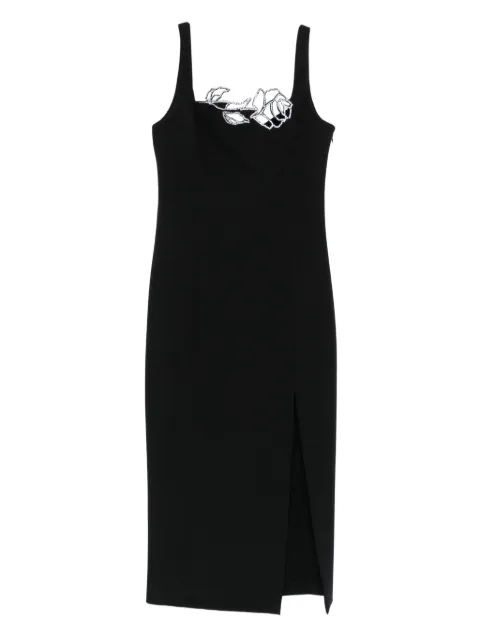 Blumarine rose-embellished dress Black A522A718A