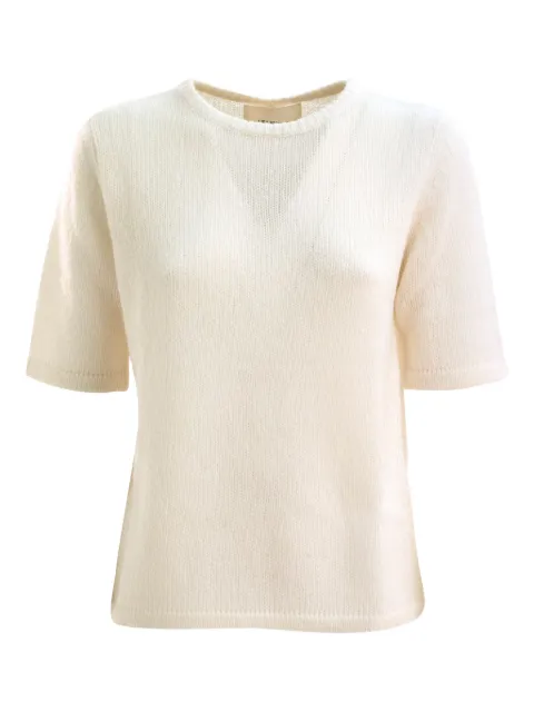 Lisa Yang short-sleeve knitted top Neutrals 2025369