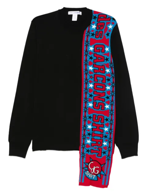 Comme Des Garçons Shirt Soccer Scarf sweater Black FPN004W25